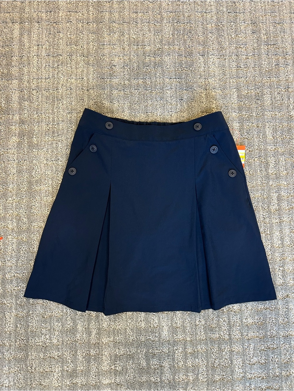 Cat & Jack Navy Button-Accent Girls Skirt with shorts School Uniform size L